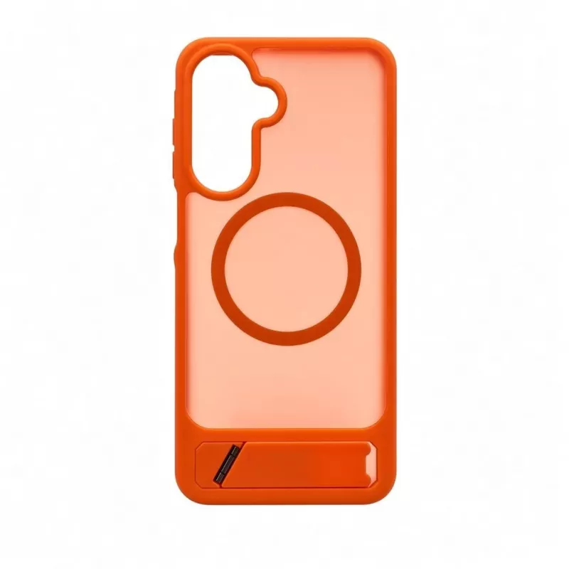 Evelatus Samsung Galaxy A17 4G / A17 5G gumijots MacSafe ar statīvu maciņš oranžs