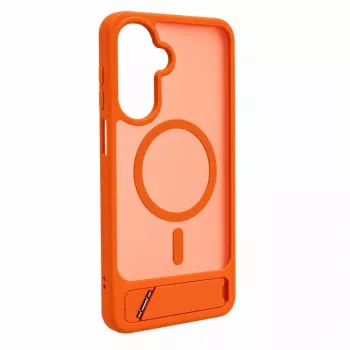 Evelatus Samsung Galaxy A17 4G / A17 5G gumijots MacSafe ar statīvu maciņš oranžs