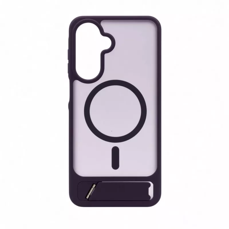 Evelatus Samsung Galaxy A17 4G / A17 5G gumijots MacSafe ar statīvu maciņš purpura