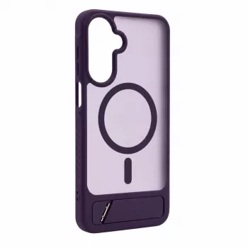 Evelatus Samsung Galaxy A17 4G / A17 5G gumijots MacSafe ar statīvu maciņš purpura