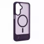 Evelatus Samsung Galaxy A17 4G / A17 5G gumijots MacSafe ar statīvu maciņš purpura