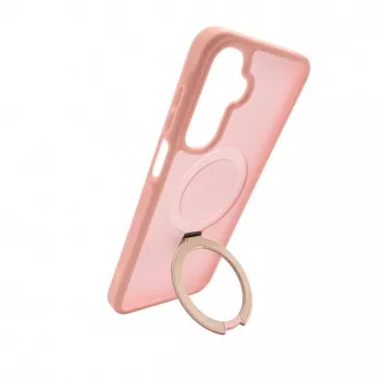 Evelatus Samsung Galaxy A17 4G / A17 5G Shield Case ar MagSafe un statīvu, matēti gaiši rozā