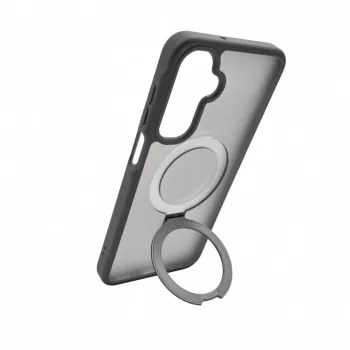 Evelatus Samsung Galaxy A17 4G / A17 5G Shield vāciņš ar MagSafe un statīvu, matēti pelēks
