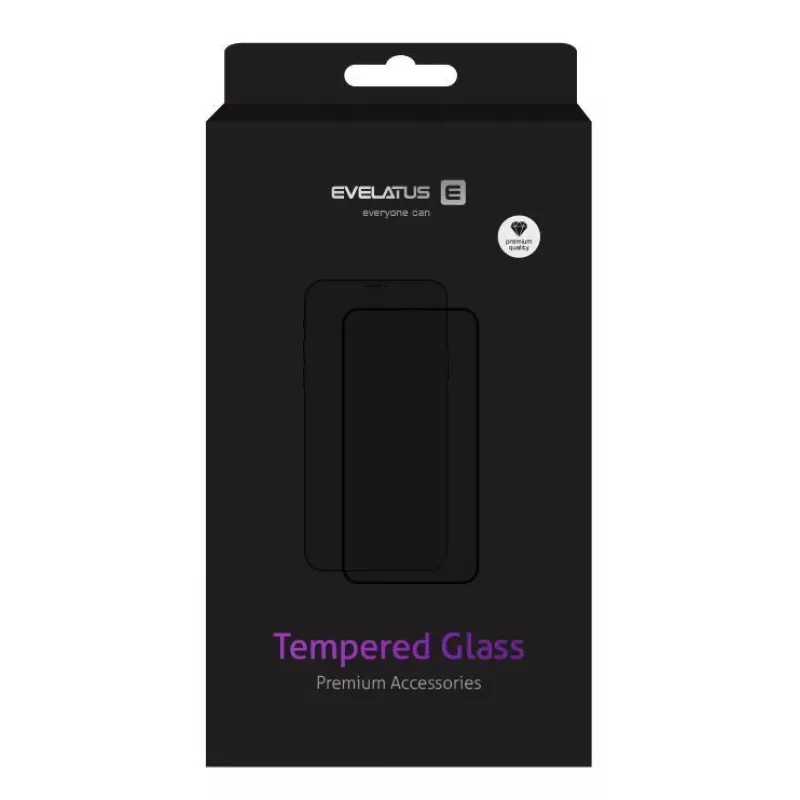 Evelatus Samsung Galaxy A20e 0.33mm Flat Clear Tempered Glass Screen Protector with Japan Glue and Anti-Static Coating