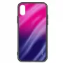 Evelatus Samsung Galaxy A20e Ūdens viļņu gradients Pret-sprādziena Rūdīta stikla Maciņš - Rozā-Violeta