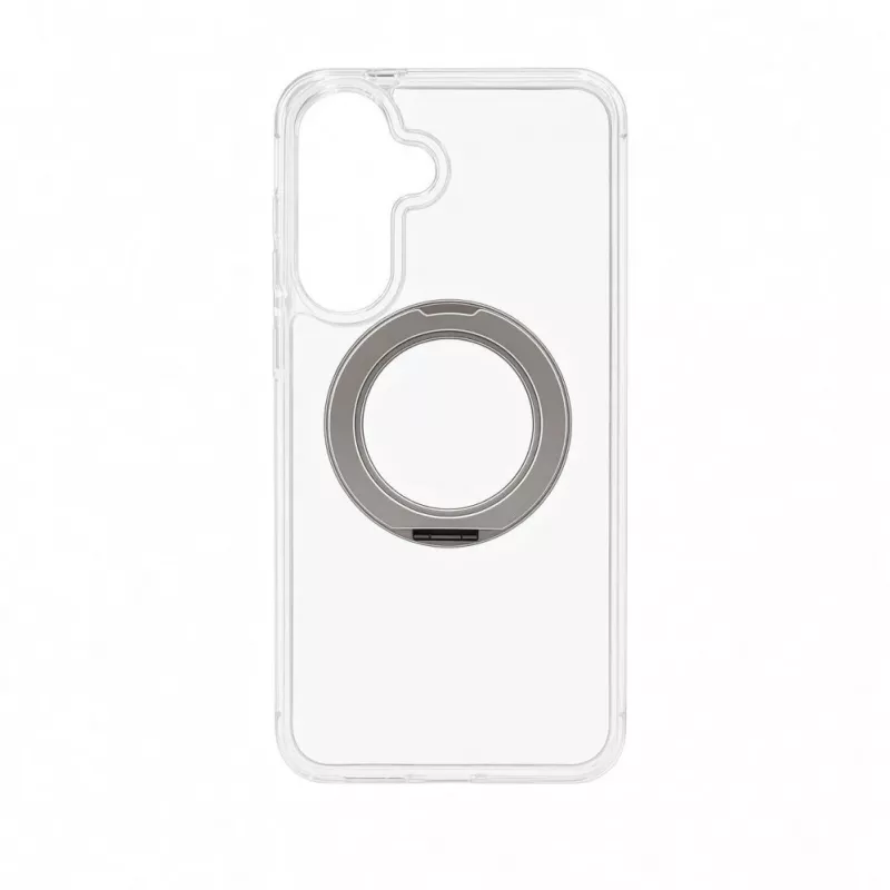 Evelatus Samsung Galaxy A37 / A36 hibrīda maciņš ar MagSafe PC+TPU 360 metāla statīvu, caurspīdīgs