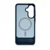Evelatus Samsung Galaxy A37 / A36 Gumijots MagSafe ar statīvu maciņš Navy Blue