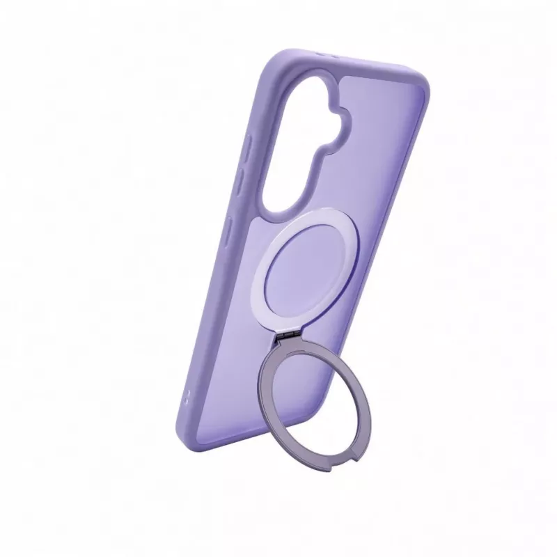 Evelatus Samsung Galaxy A37 / A36 Shield vāciņš ar MagSafe un statīvu, matēts gredzens, lavandas purpura