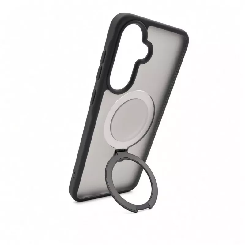 Evelatus Samsung Galaxy A37 / A36 Shield Case ar MagSafe un statīvu, matēts gredzens, dūmu pelēks