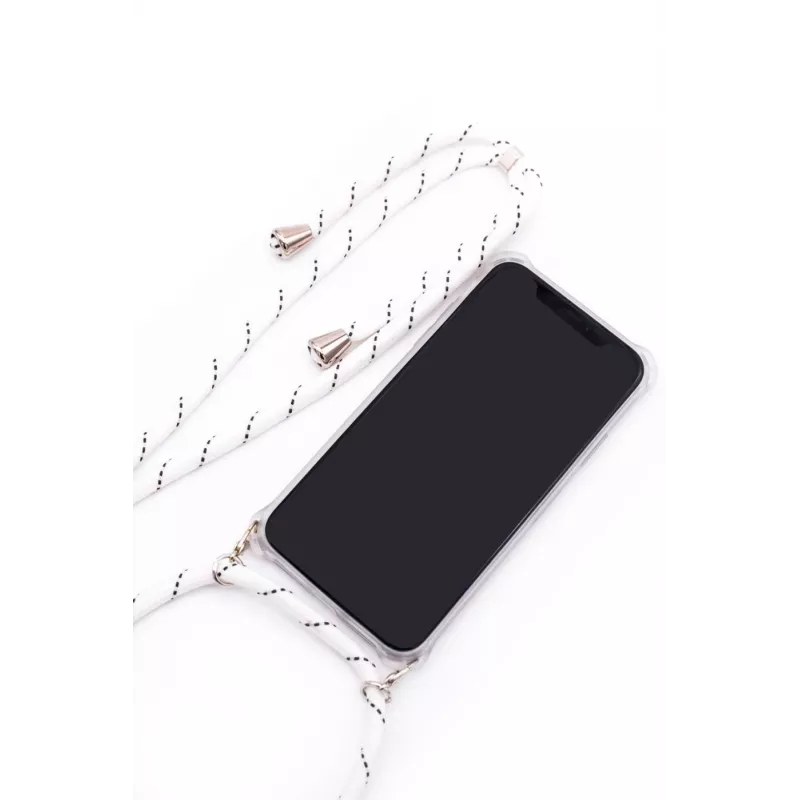 Evelatus Samsung Galaxy A50s Case ar Auklu Baltas Svītras Caurspīdīgs