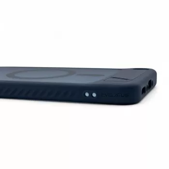 Evelatus Samsung Galaxy A57 gumijots MacSafe ar statīvu maciņš tumši zilā krāsā