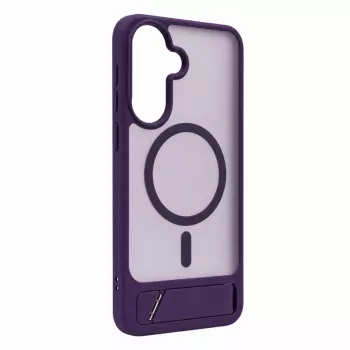 Evelatus Samsung Galaxy A57 gumijots MacSafe ar statīvu maciņš violets