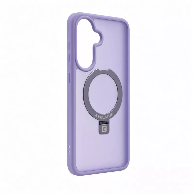 Evelatus Samsung Galaxy A57 aizsargmaciņš ar MagSafe un statīvu, matēts violets