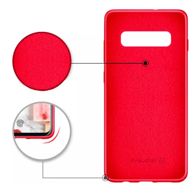 Evelatus Samsung Galaxy S10 Plus mīksts silikona maciņš sarkans