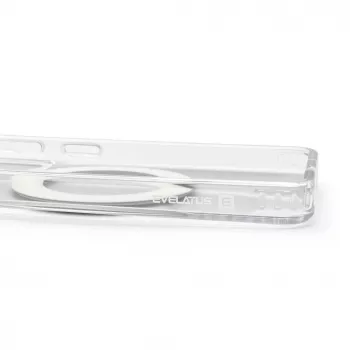 Evelatus Samsung Galaxy S26 hibrīda maciņš ar MagSafe PC+TPU 360 metāla statīvu, caurspīdīgs