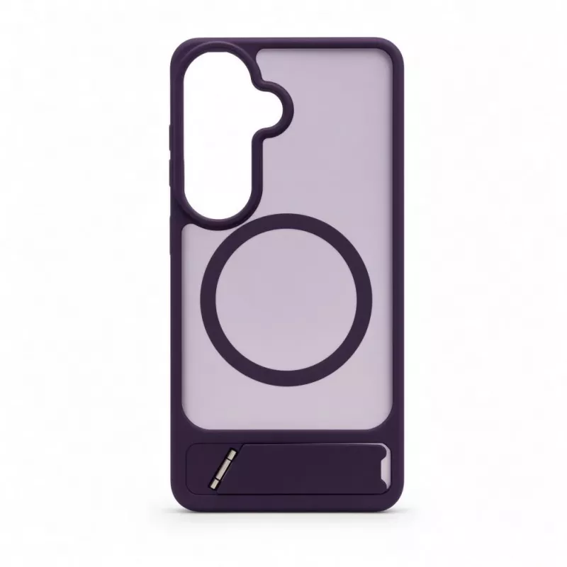 Evelatus Samsung Galaxy S26 gumijots MacSafe ar statīvu maciņš purpura krāsā