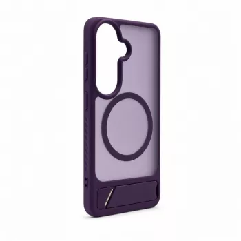 Evelatus Samsung Galaxy S26 gumijots MacSafe ar statīvu maciņš purpura krāsā