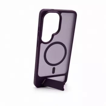 Evelatus Samsung Galaxy S26 Ultra gumijots MagSafe maciņš ar statīvu - purpura