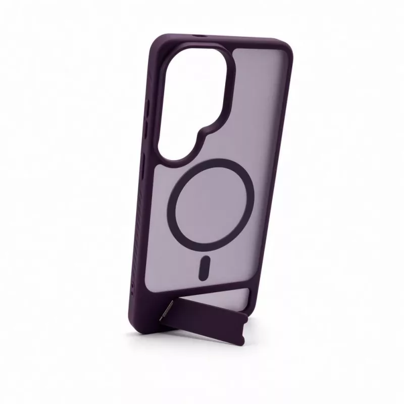 Evelatus Samsung Galaxy S26 Ultra gumijots MagSafe maciņš ar statīvu - purpura