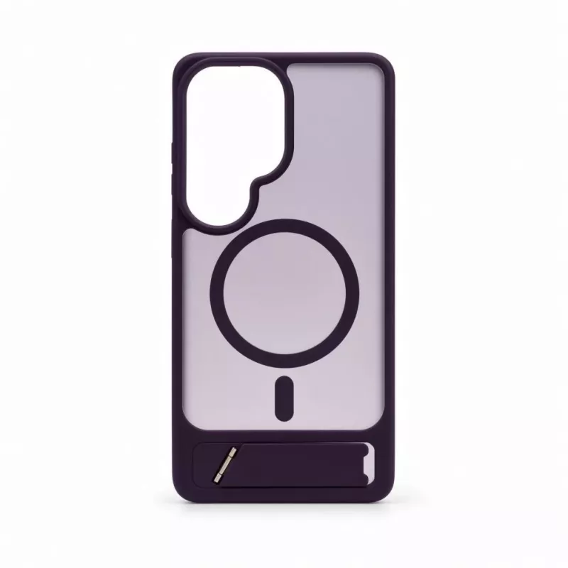 Evelatus Samsung Galaxy S26 Ultra gumijots MagSafe maciņš ar statīvu - purpura