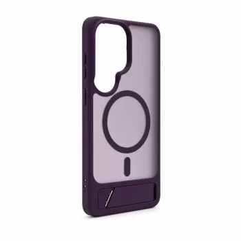 Evelatus Samsung Galaxy S26 Ultra gumijots MagSafe maciņš ar statīvu - purpura