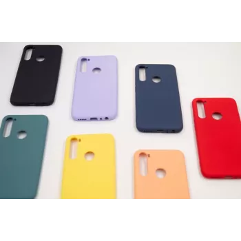 Evelatus Soft Touch Silikona Maciņš ar Siksniņu Xiaomi Redmi Note 8 / Redmi Note 8 2021 - Sarkans
