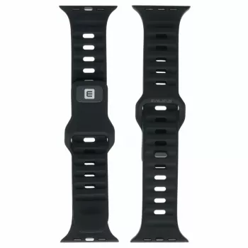 Evelatus Sport Silicone Loop Band priekš Apple Watch 42/44/45/49mm Melna
