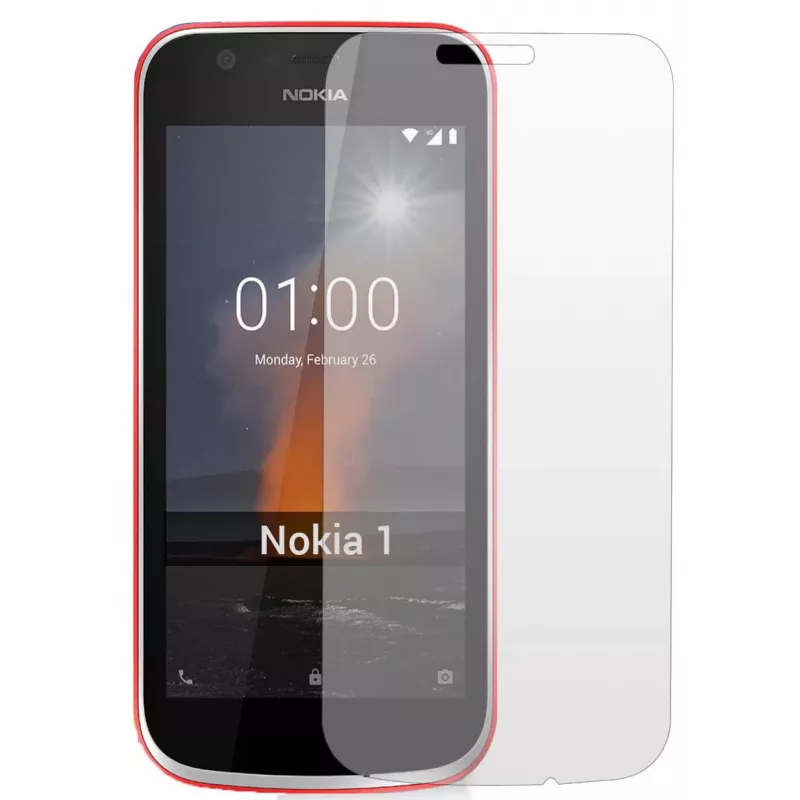 EVELATUS Rūdīta stikla ekrāna aizsargs Nokia 1 (2018) - 9H cietība, 0,33 mm, 2,5D noapaļotas malas, pret skrāpējumiem, oleofobs pārklājums