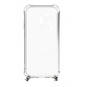 Evelatus Xiaomi Redmi 8 Silikona Caurspīdīgs ar Kaklasiksnas TPU Siksnu Space Gray