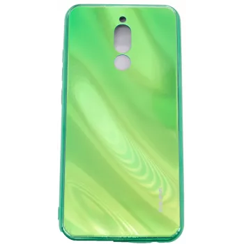 Evelatus Xiaomi Redmi 8 Ūdens viļņu pilnkrāsu elektroapstrādāts rūdīta stikla ekrāna aizsargs Zaļš