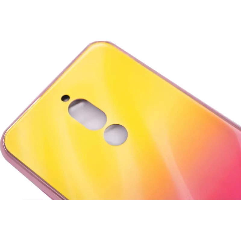 Evelatus Xiaomi Redmi 8 Ūdens viļņu gradients krāsu pretsprādziena rūdīta stikla maciņš Gradients Dzeltens-Rozā