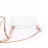 Evelatus Xiaomi Redmi Note 8 Pro Silicone Transparent with Necklace TPU Strap Gold