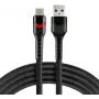 everActive CBB-1CBR USB-A uz USB-C RGB LED pīts kabelis 1m 3A melns