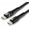 everActive CBB-2PDR USB-C uz USB-C RGB LED Pīts kabelis 2m 3A 60W Melns