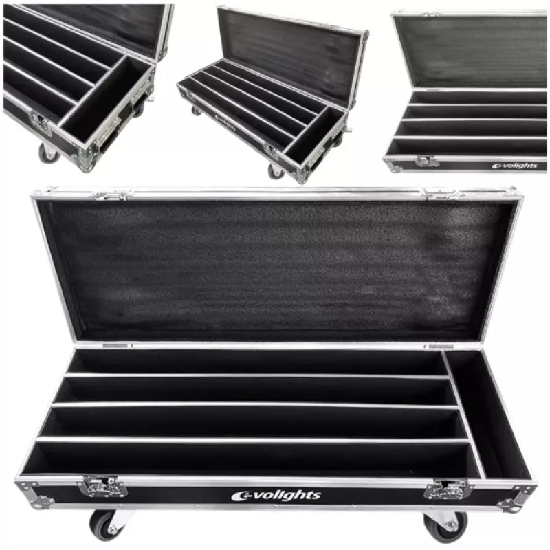 EVOLIGHTS GLAZE BAR CASE 4IN1 Solid Flight Case for 4 Glaze Bar Fixtures