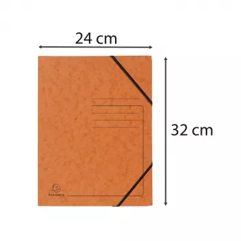 Exacompta Elastīgā mape A4 Oranža Colorspan 355 g/m² bez atlokiem
