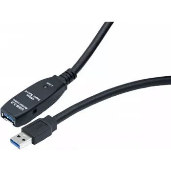 EXERTIS CONNECT aktīvs USB 3.0 pagarinājuma kabelis ar atkārtotāju, USB Type-A tēviņš uz USB Type-A mātīte, 5,0 m, melns (149254)