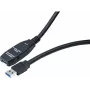 EXERTIS CONNECT aktīvs USB 3.0 pagarinājuma kabelis ar atkārtotāju, USB Type-A tēviņš uz USB Type-A mātīte, 5,0 m, melns (149254)