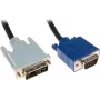 Exertis Connect DVI-A vīriešu uz VGA vīriešu adaptera kabelis, Single Link, 10 m, melns, ar skrūvēm 127731
