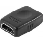 EXERTIS CONNECT HDMI adapteris, sievišķais uz sievišķo, pasīvais savienotājs, 4K 60Hz, zeltīts, melns (EXC128289)