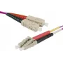 EXERTIS CONNECT LC/UPC uz LC/UPC OM4 Dupleksais Optiskās Šķiedras Savienojuma Kabelis, 1m, LSZH, Erika Violet 392781