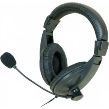 Exertis Connect virsauss austiņas ar vadu un mikrofonu - melnas (059203)