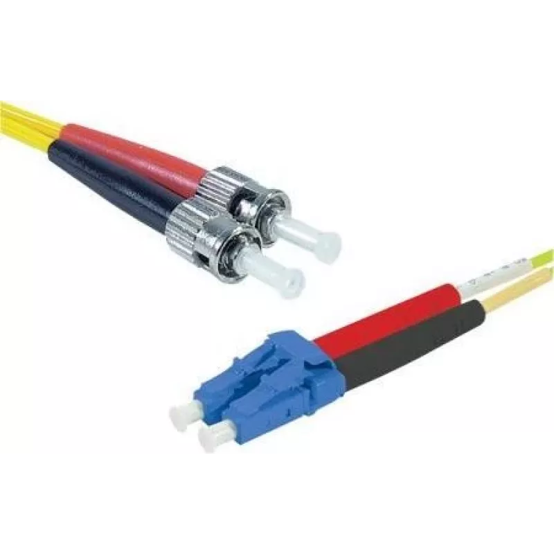 EXERTIS CONNECT ST/UPC uz LC/UPC vienmoda duplex OS2 LSZH optiskās šķiedras savienojuma kabelis, 3m, dzeltens
