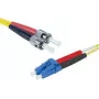 EXERTIS CONNECT ST/UPC uz LC/UPC vienmoda duplex OS2 LSZH optiskās šķiedras savienojuma kabelis, 3m, dzeltens