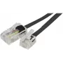 Exertis Connect Telefona kabelis RJ-11 tēviņš uz RJ-45 tēviņš 3,0 m plakans melns EXC911736