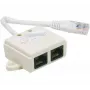 Exertis Connect Telefona sadalītājs RJ-45 vīrišķais uz 2x RJ-45 sievišķais, 10 cm, CAT 5e, ziloņkaula 252470