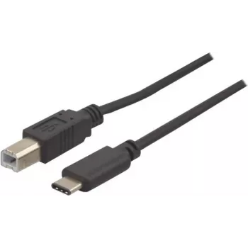 EXERTIS CONNECT USB 2.0 kabelis, USB Type-C uz USB Type-B, melns, 1,0 m 150304