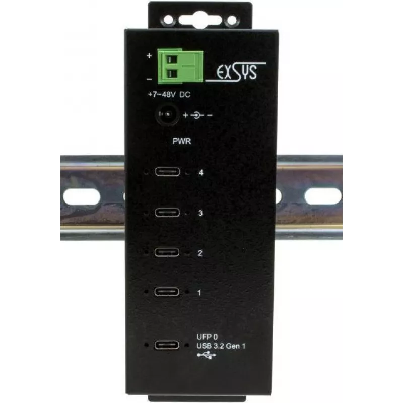 EXSYS EX-1144HMVS USB-C daudzportu centrmezgls ar 4K HDMI, Gigabit Ethernet un 3x USB 3.2 Gen 1 Type-A