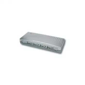 EXSYS EX-1163 4 portu USB 2.0 centrmezgls ar barošanas adapteri, plastmasa, melns