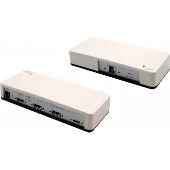 EXSYS EX-1182VIS-2 7 portu USB 3.2 Gen 1 industriālais centrmezgls, metāla, bēšs
